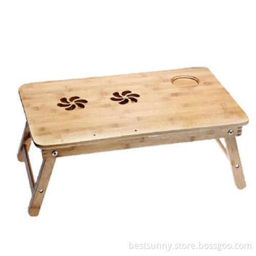 Laptop Tables, Made of Natural Bamboo, with Drawer and Cup Hole